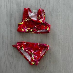 Old Navy Tropical Red Kids Swim Set Size 2T Unworn!